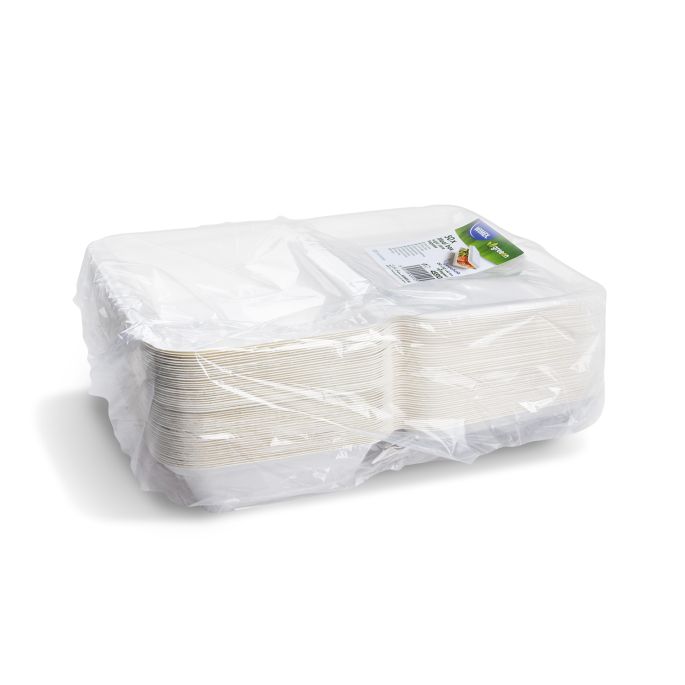 Menu box (cukrová třtina) nedělený 250 x 162 x 63 mm 1100ml [50 ks]