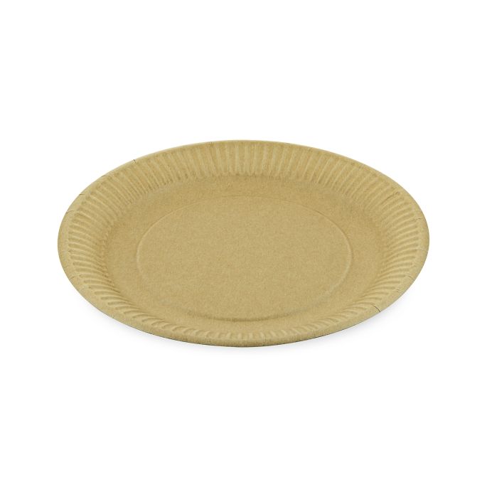 Papírový talíř (FSC Mix) nepromastitelný kraft Ø23cm [100 ks]