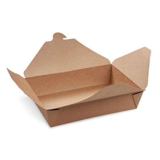 Food box (PAP/PE) nepromastitelný kraft `L` 195 x 138 x 48 mm 1400ml [50 ks]