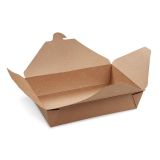 Food box (PAP/PE) nepromastitelný kraft `L` 195 x 138 x 48 mm 1400ml [50 ks]