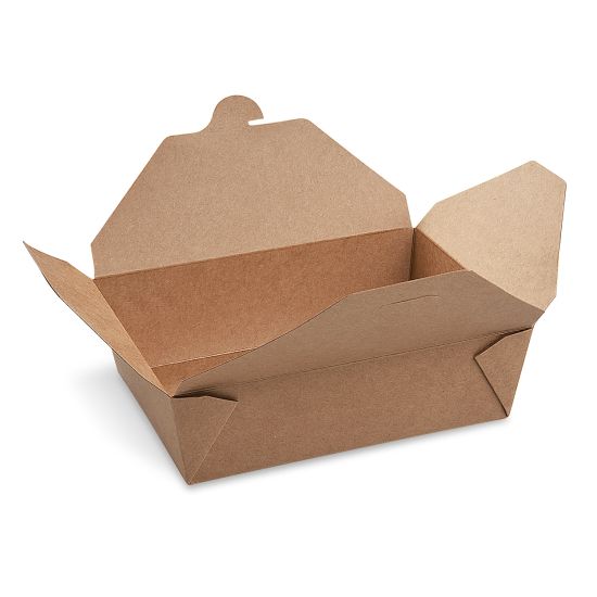 Food box (PAP/PE) nepromastitelný kraft `L` 195 x 138 x 88 mm 2500ml [40 ks]
