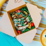 Food box (PAP/PE) nepromastitelný kraft `L` 195 x 138 x 88 mm 2500ml [40 ks]