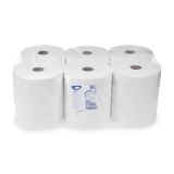 Papírové ručníky v roli bílé 2vrstvé bílé Ø19cm x 110m [6 ks]