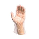 Jednorázové rukavice HDPE transparentní `L` v bloku [100 ks]