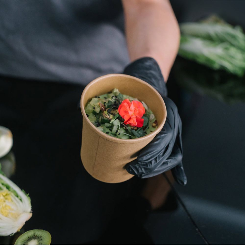 Nitrilové rukavice bez pudru černé `XL` [100 ks]