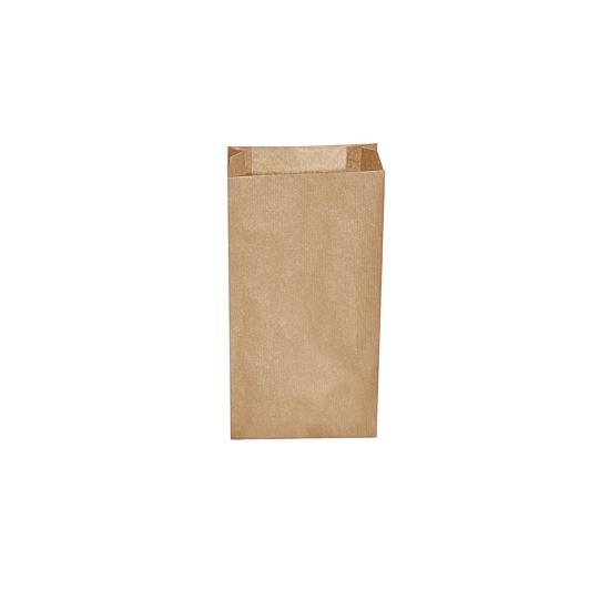 Papírový sáček s bočním skladem hnědý 12+5 x 24 cm `1kg` [500 ks]
