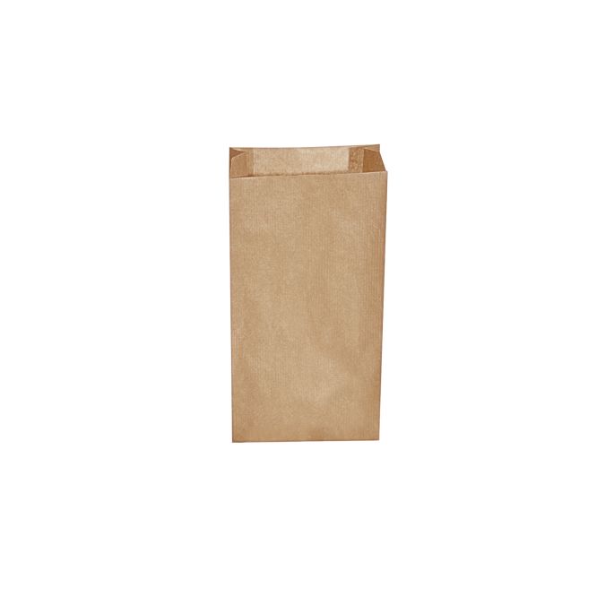 Papírový sáček s bočním skladem hnědý 12+5 x 24 cm `1kg` [500 ks]