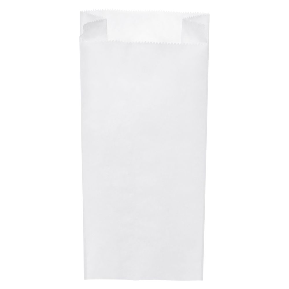 Papírový sáček s bočním skladem bílý 20+7 x 45 cm `5kg` [1000 ks]