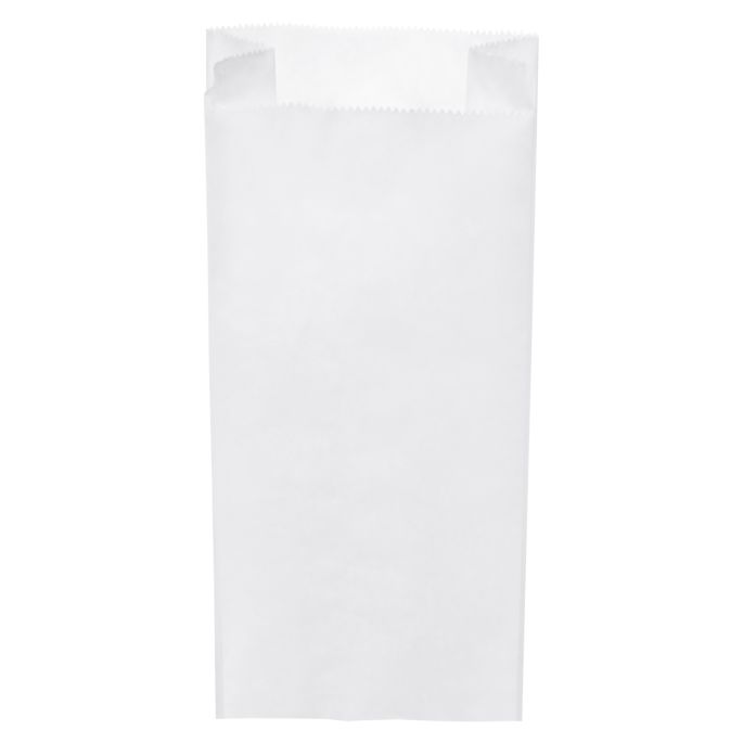 Papírový sáček s bočním skladem bílý 20+7 x 45 cm `5kg` [1000 ks]