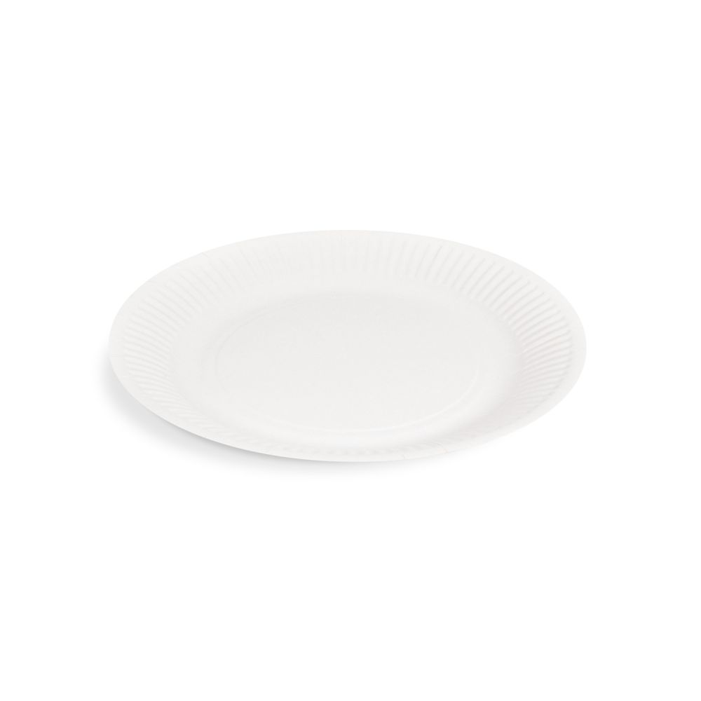 Papírový talíř bílý Ø18cm [100 ks]
