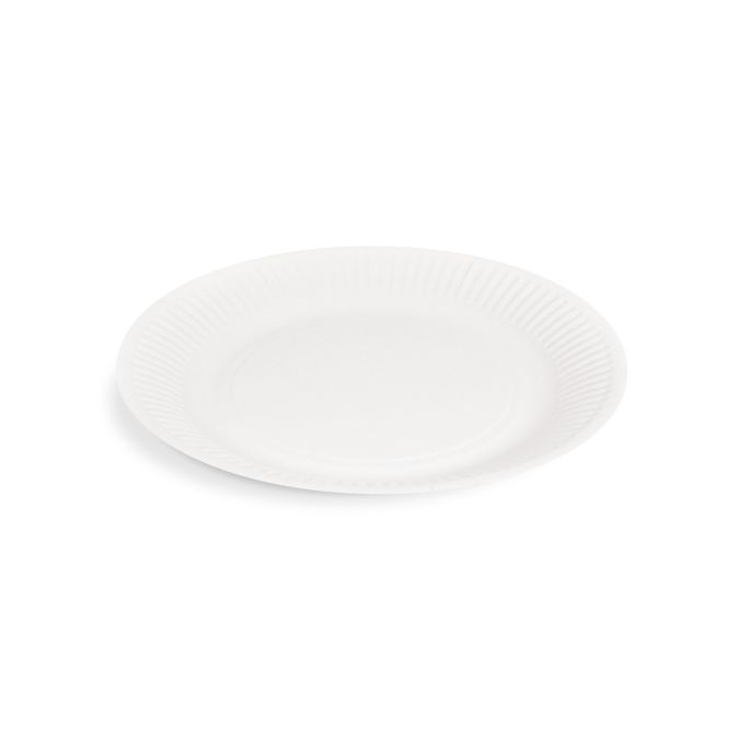 Papírový talíř bílý Ø18cm [100 ks]