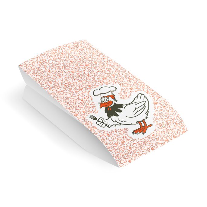Papírový sáček (PAP/PE) 2vrstvý nepromastitelný na kuře 15+8 x 30 cm `Maxi` [100 ks]