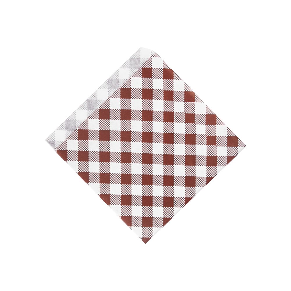 Papírový sáček Karo 14 x 14 cm na burger/kebap [500 ks]
