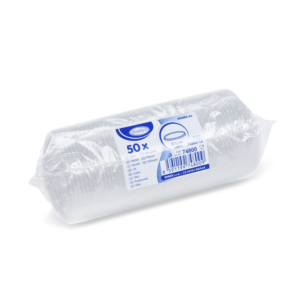 Víčko (PP) průhledné pro dresinkovou misku Ø70mm [50 ks]