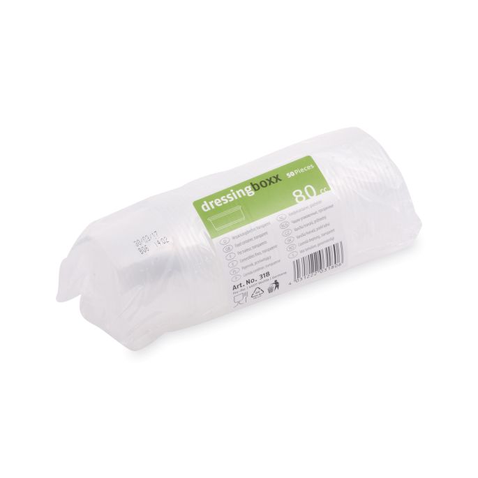 Dresinková miska (PP) Dressingboxx průhledná Ø70mm 80ml [50 ks]