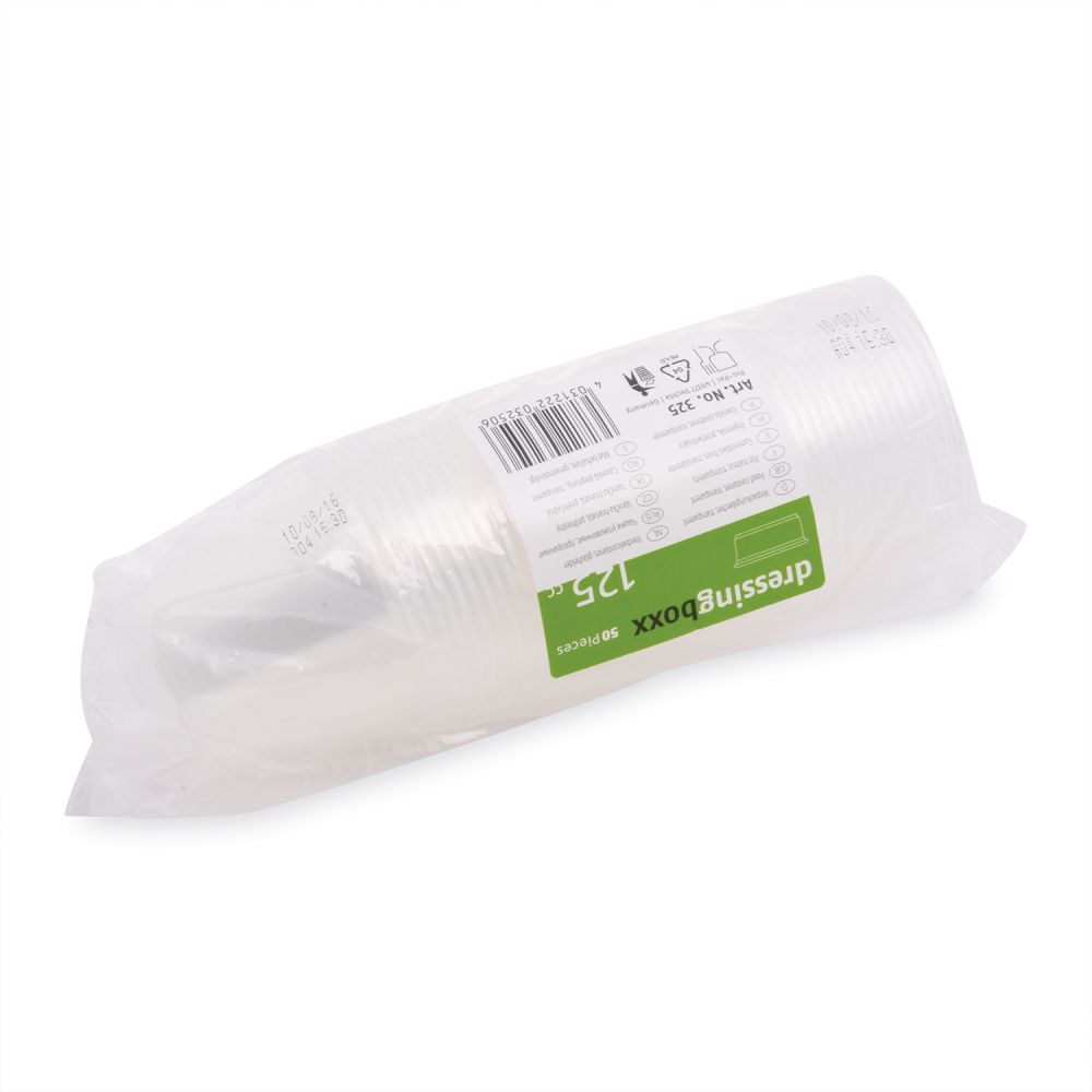 Dresinková miska (PP) Dressingboxx průhledná Ø70mm 125ml [50 ks]
