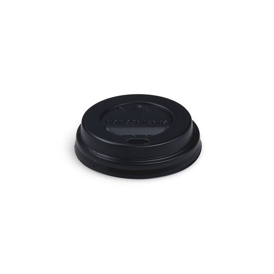 Víčko vypouklé (PS) černé pro kelímek Ø62mm [50 ks]