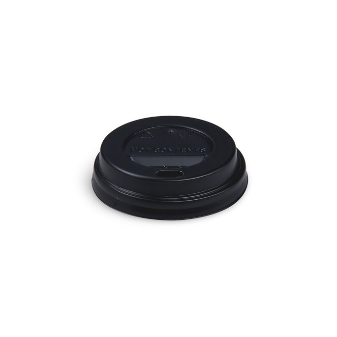 Víčko vypouklé (PS) černé pro kelímek Ø62mm [50 ks]