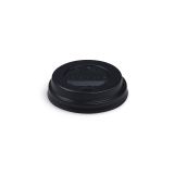 Víčko vypouklé (PS) černé pro kelímek Ø62mm [50 ks]