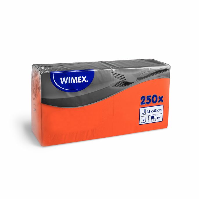 Ubrousek (PAP FSC Mix) 2vrstvý oranžový 33 x 33 cm [250 ks]