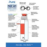 Pura® nerezová fľaša so športovým uzáverom 850 ml aqua