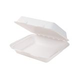 Gastro box z cukrovej trstiny 1 komorový, štvorcový tvar 22x18x7,5cm 50 ks