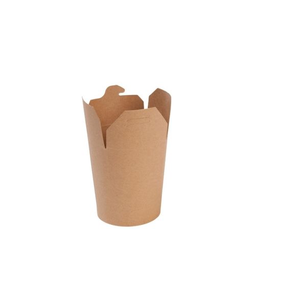 Papierový box  s PLA hnedý 400 ml 50 ks