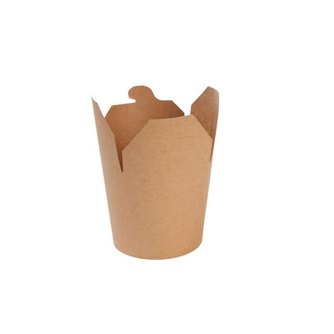 Papierový box s PLA hnedý 750 ml  50 ks