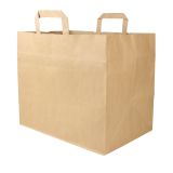 Papierová taška hnedá XXL 32x21x33cm 250 ks
