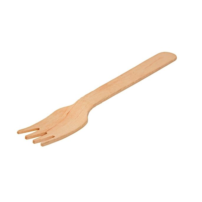 Eko drevená vidlička 14 cm 100 ks