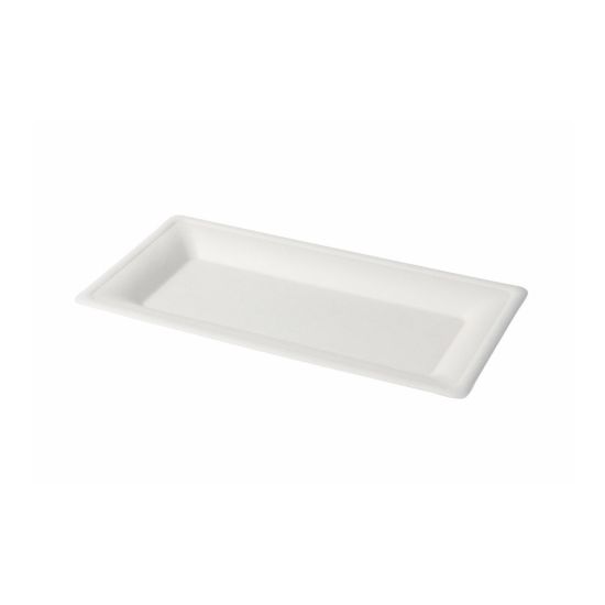 Jednorazový tanier z cukrovej trstiny 26 x 13 cm, obdĺžnik 50 ks