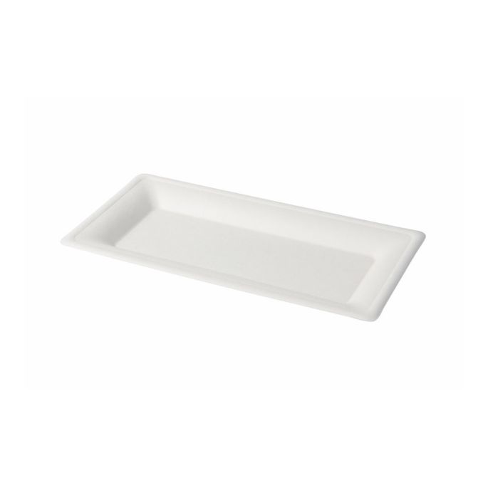Jednorazový tanier z cukrovej trstiny 26 x 13 cm, obdĺžnik 50 ks