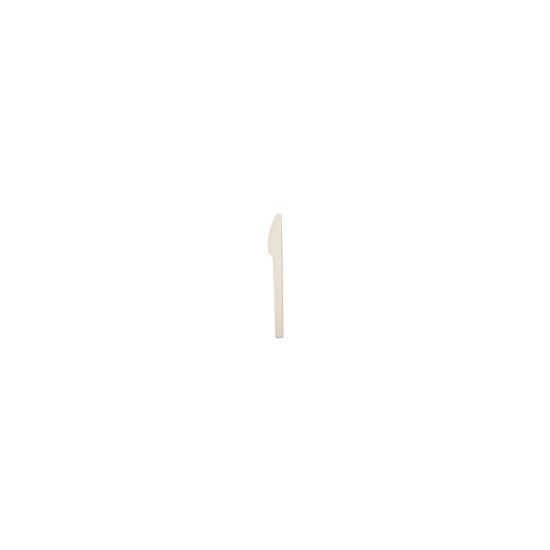 Bioplastový nôž 16,5 cm biely 50 ks