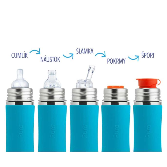 Pura dojčenska TERMO fľaša 260 ml - aqua