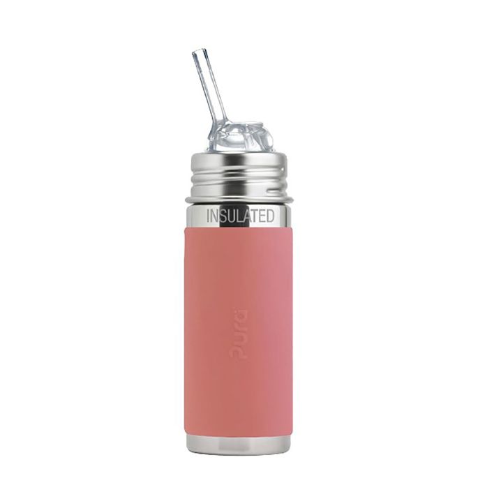 Pura® TERMO fľaša so slamkou 260ml Rose