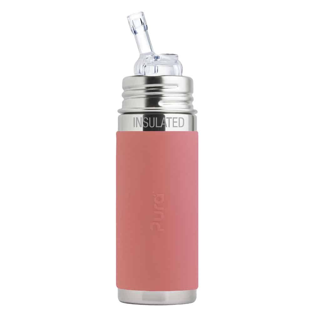 Pura® TERMO fľaša so slamkou s membránou 260ml Rose