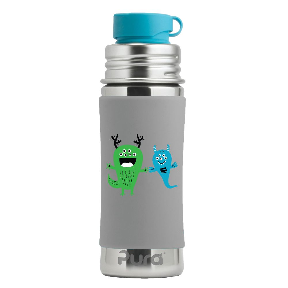 Pura® nerezová fľaša so športovým uzáverom 325ml - Moss