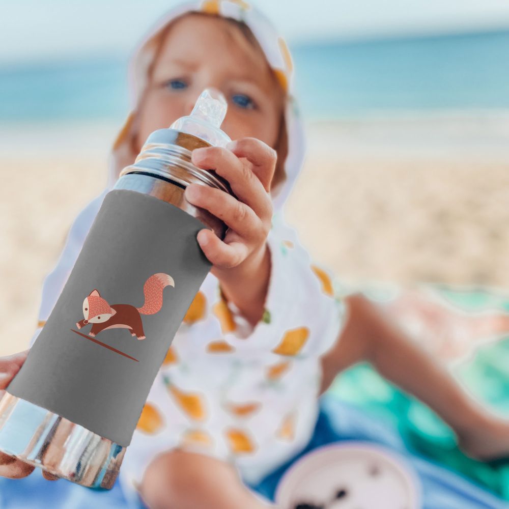 Pura® nerezová fľaša s náustkom 325ml zelená