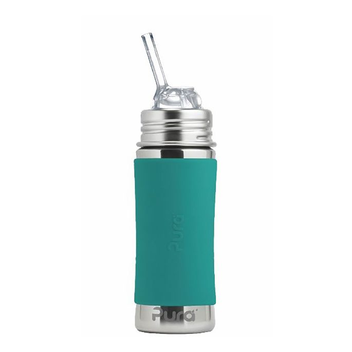 Pura® nerezová fľaša so slamkou 325ml  aqua