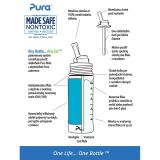 Pura® nerezová fľaša so slamkou 325ml - Zelená aqua