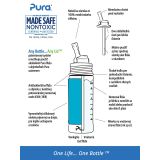 Pura® nerezová fľaša so slamkou 325ml - Moss