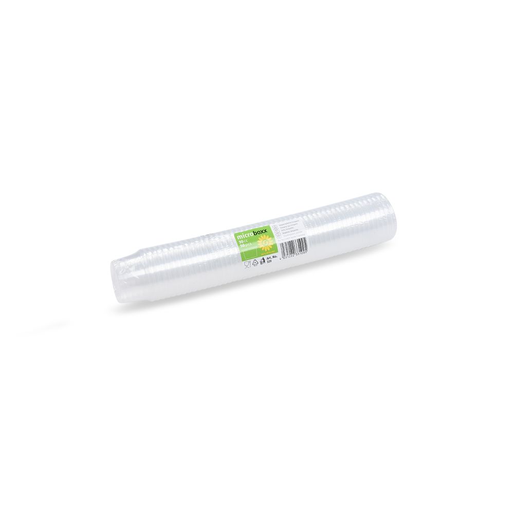 Dresinková miska (PP) Microboxx průhledná Ø46mm 30ml [50 ks]
