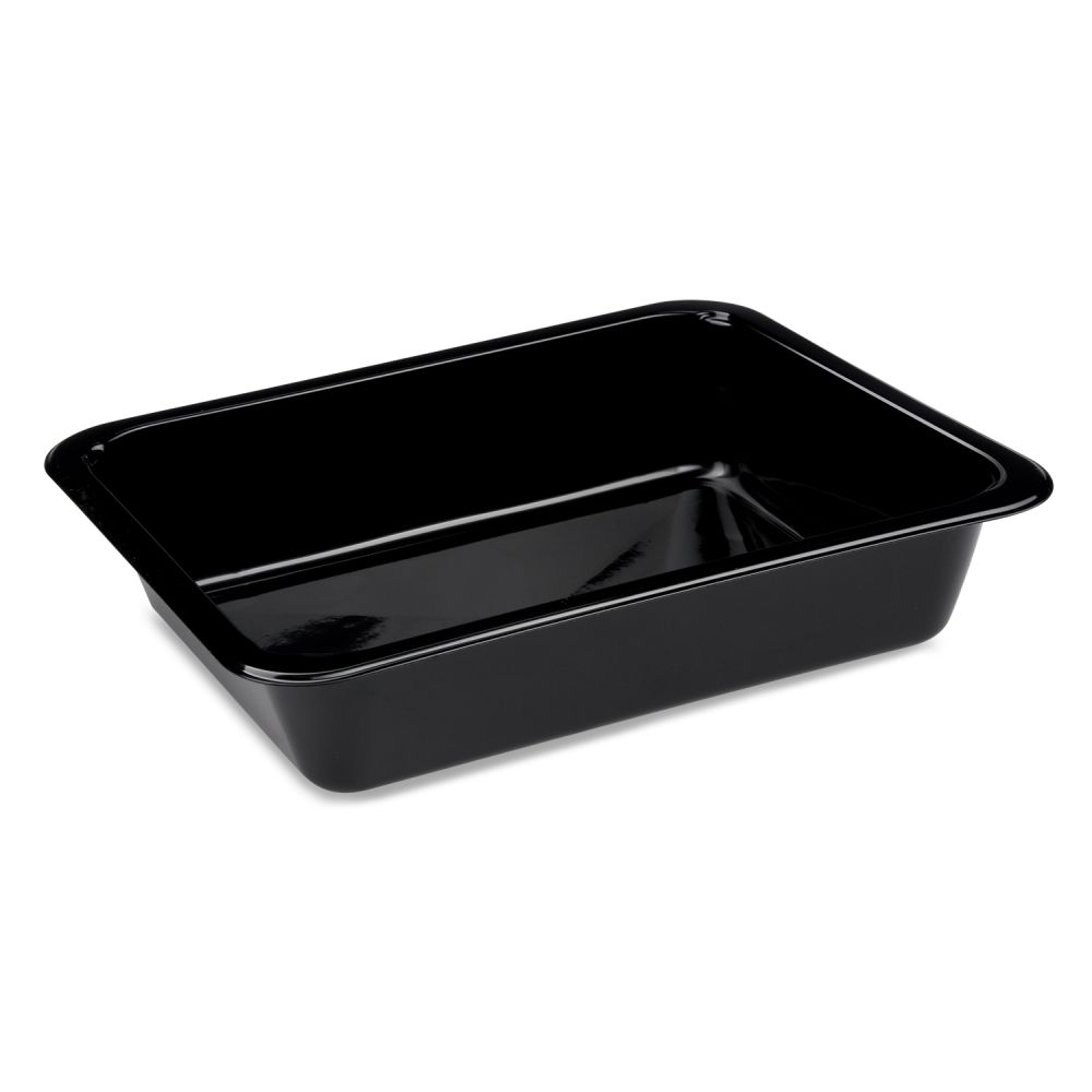 Menu mísa (PP) Foodyboxx extra-pevná nedělená černá 227 x 178 x 49 mm [50 ks]