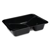 Menu mísa (PP) Foodyboxx extra-pevná 3dílná černá 227 x 178 x 49 mm [50 ks]