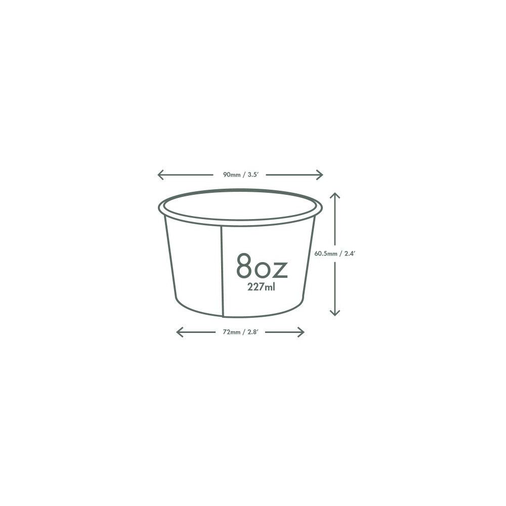 Papierová miska 220 ml/8oz 50 ks