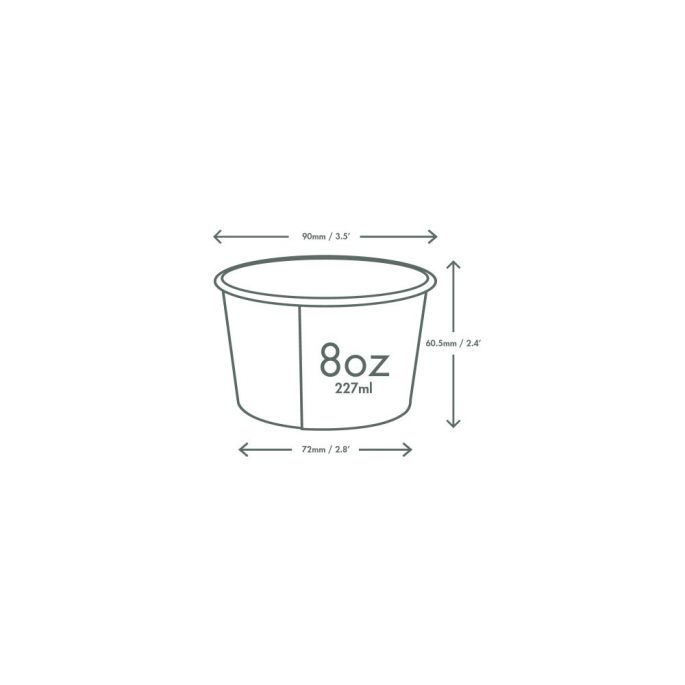 Papierová miska 220 ml/8oz 50 ks