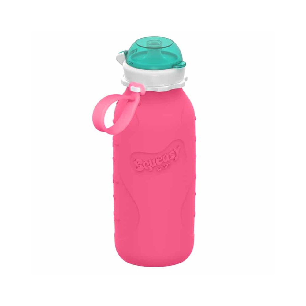 Squeasy Gear silikónová kapsička 480 ml - ružová