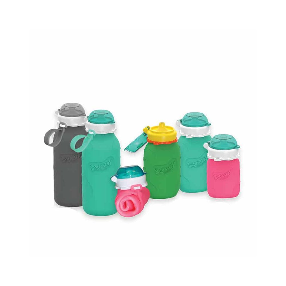 Squeasy Gear silikónová kapsička 480 ml - ružová