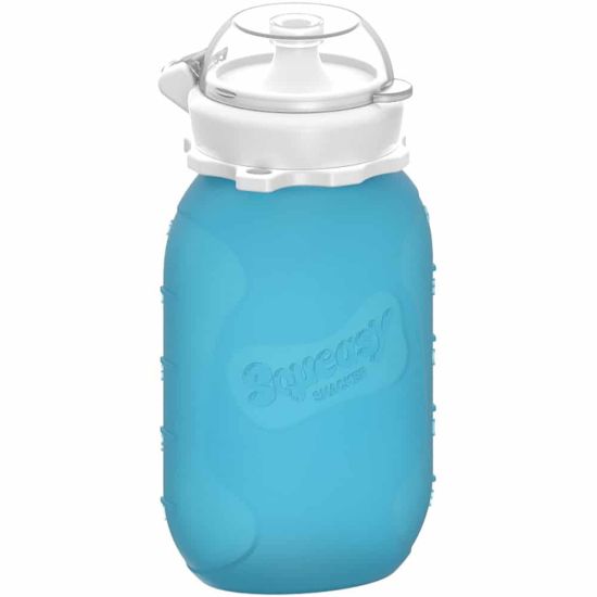 Squeasy Gear silikónová kapsička 180 ml - modrá