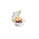 Gastro box z cukrovej trstiny na burger 17x17,2x8,3 cm 50 ks